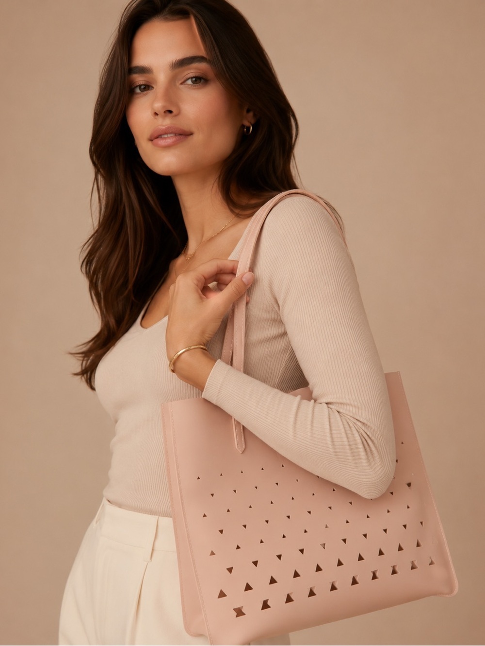 Eddie Bargo Blush Pink Laser-Cut Tote Bag - Women's Everyday Carry